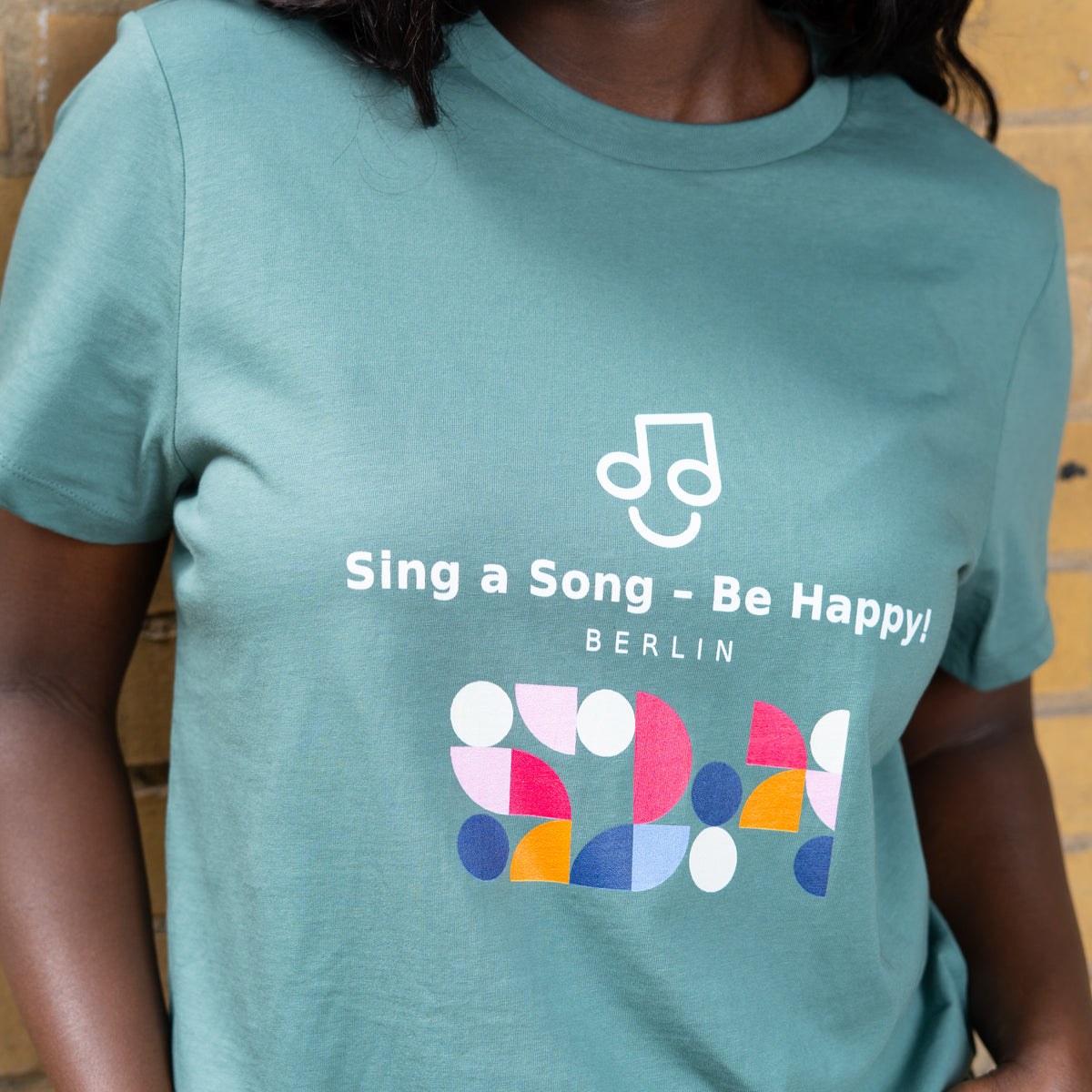Sing a Song – Be Happy! T-Shirt Damen Grün